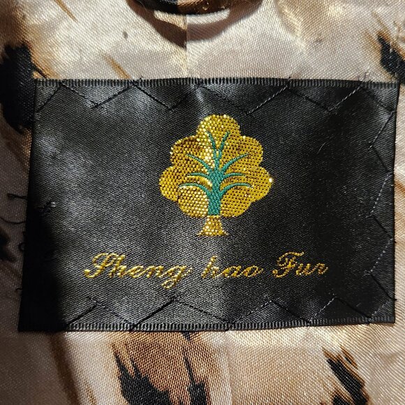 Womens Large Hooded Sheared Rex Rabbit Fur Jacket with Mink Fur Hood and Collar - Picture 9 of 11